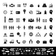 Business teamwork icon set