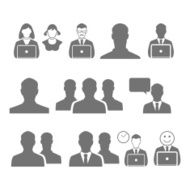 business man vector icon symbol office communication