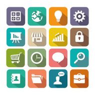 Flat icons set for Web and Mobile Applications N4