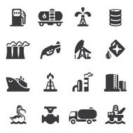 Oil Industry Silhouette icons