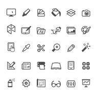 Design Art and Craft icons - Linear style