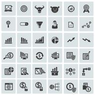 Finance and analysis icons vector