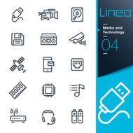 Lineo - Media and Technology outline icons