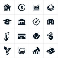 Investments and Retirement Icons N2