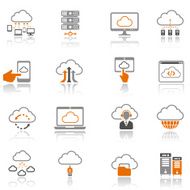 cloud computing icon set N2