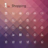 Shopping Line Icons