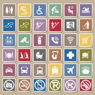Public signs vector Sticker set