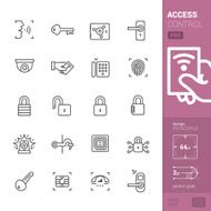 Access control system vector icons - PRO pack