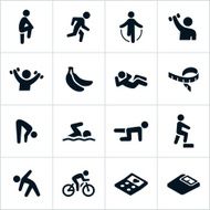 Black Exercise Icons