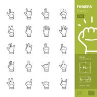 Fingers family vector icons - PRO pack