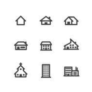House and building icons N2