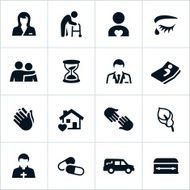 Black Hospice Care Icons
