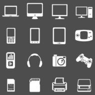 Vector Set of Digital Devices Icons