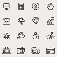 Finance Line icons