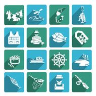Set of fishing icons
