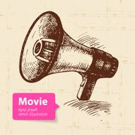 Hand drawn movie illustration