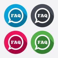 FAQ information sign icon Help symbol