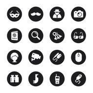 Spy Icons - Black Circle Series