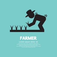 Sign Of Farmer Vector Illustration