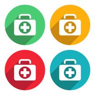 Emergency box kit icons - VECTOR