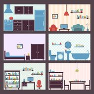 Interiors set flat