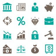 Finance Trading Related Icons Set 1