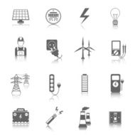 Set of electricity icons