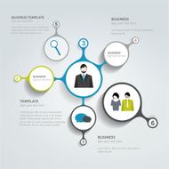 Circle infographic chart Vector template