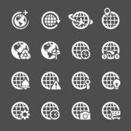 global communication icon set 2 vector eps10