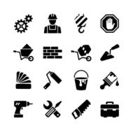 Icons collection - building construction repair and decoration