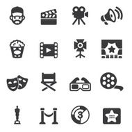 Film industry Silhouette icons N2