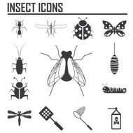 Insect icons - Illustration