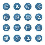 Business and Finances Icons Set Flat Design