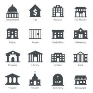 Government buildings icons N3