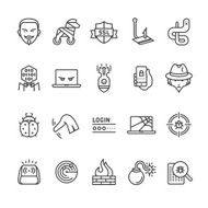 Network and cyber security icon