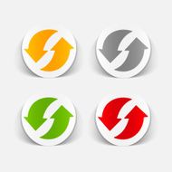 realistic design element arrow recycling