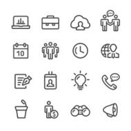 Business Icons Set - Line Series N2