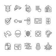 Smart house security system icon