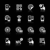 Wireless data and payment icons
