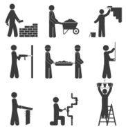 Construction icons renovation plumbing