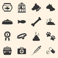 Vector Set of Pets Icons N3