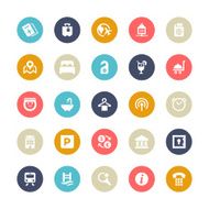 Multi-Color Cycle Icons for Business Travel