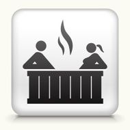 Square Button with Hot Tub