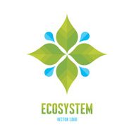 Ecosystem Concept Illustration - Abstract Vector Logo Sign Template