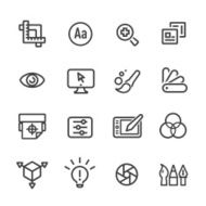 Graphic Design Icons - Line Series