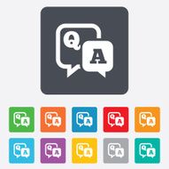 Question answer sign icon Q&A symbol