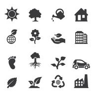 Ecology Silhouette icons N2