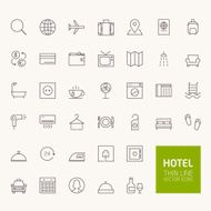 Hotel Booking Outline Icons for web and mobile apps