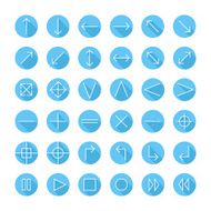 Vector thin icons set for web and mobile Line arrows