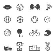 sport and equipment icons